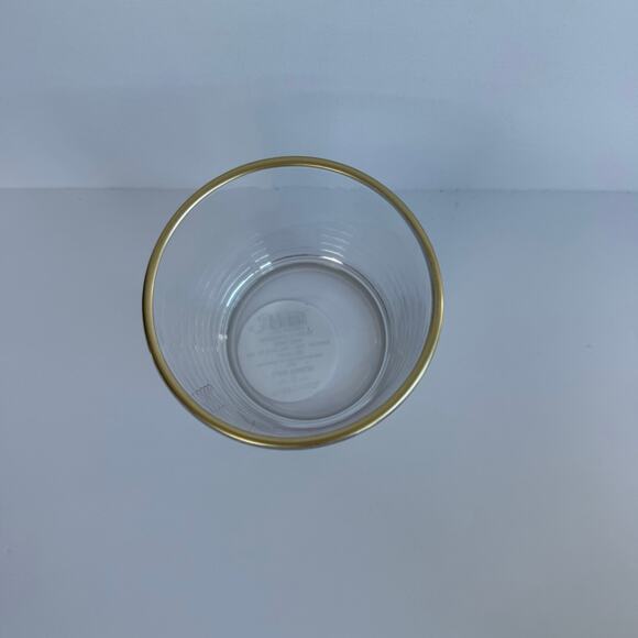 Threshold Merry Glass Tumbler Gold Rim Holiday Drinkware New with Tag - Picture 3 of 5